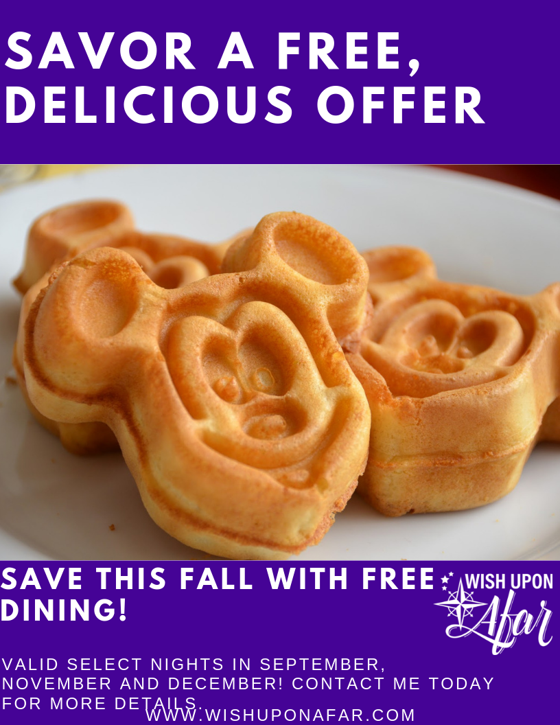 2019 Fall Free Disney Dining Offer
