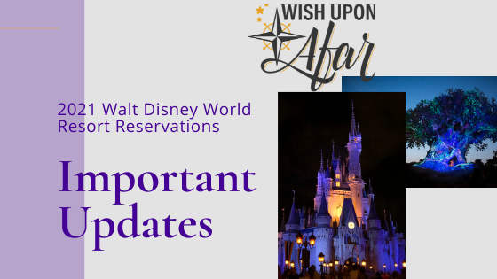 Important Walt Disney World 2021 Reservation Updates